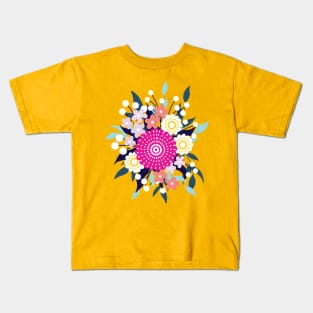 Folksy Florals Kids T-Shirt